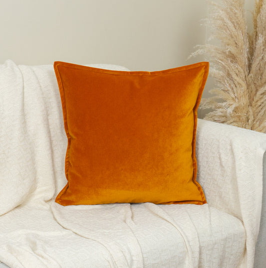 Luxury Velvet Burnt Orange Cushion Covers (All Sizes)