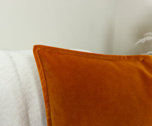 Luxury Velvet Burnt Orange Cushion Covers (All Sizes)