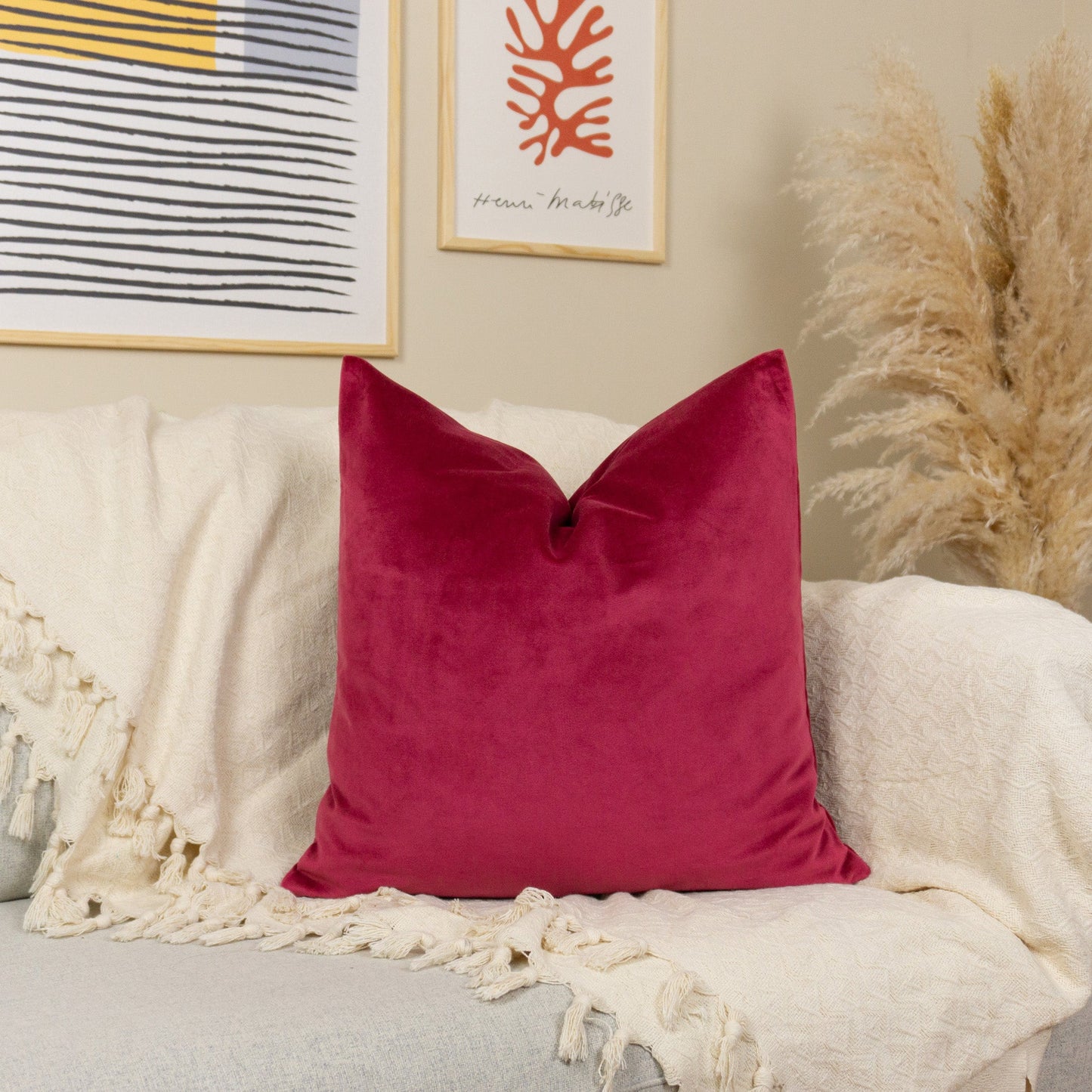 Luxury Velvet Rose Cushion Cover, Rose Throw Pillow Covers (All Sizes)
