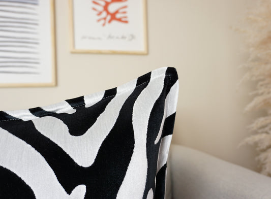 Luxury Velvet Zebra Scatter Cushion (All Sizes)
