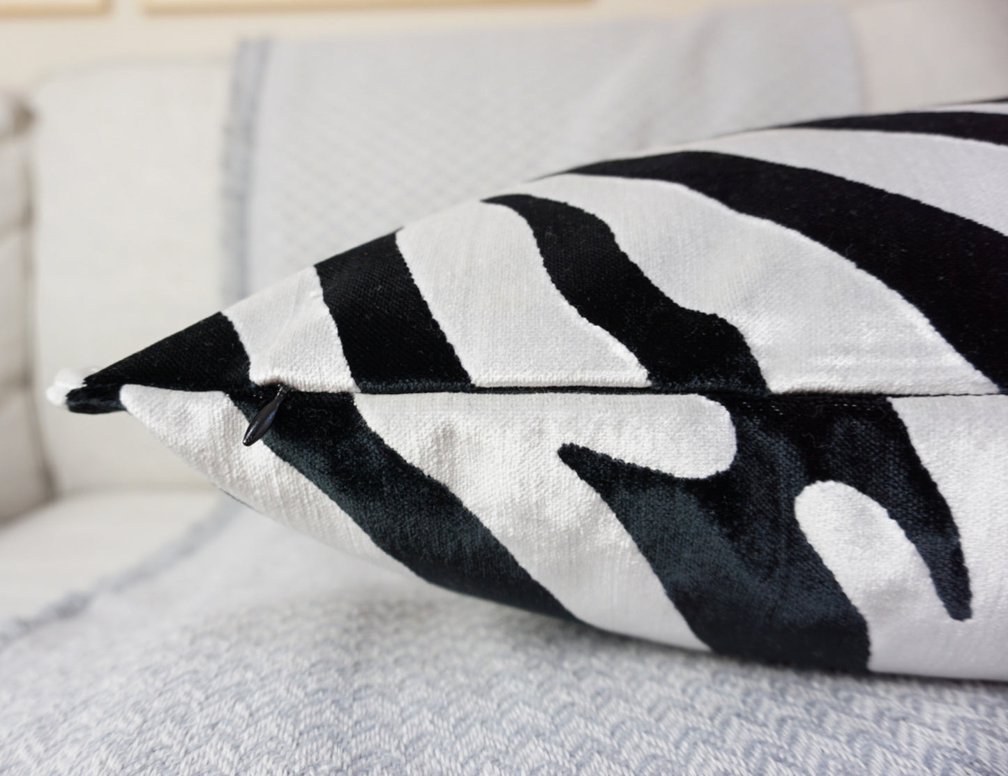 Luxury Velvet Zebra Scatter Cushion (All Sizes)