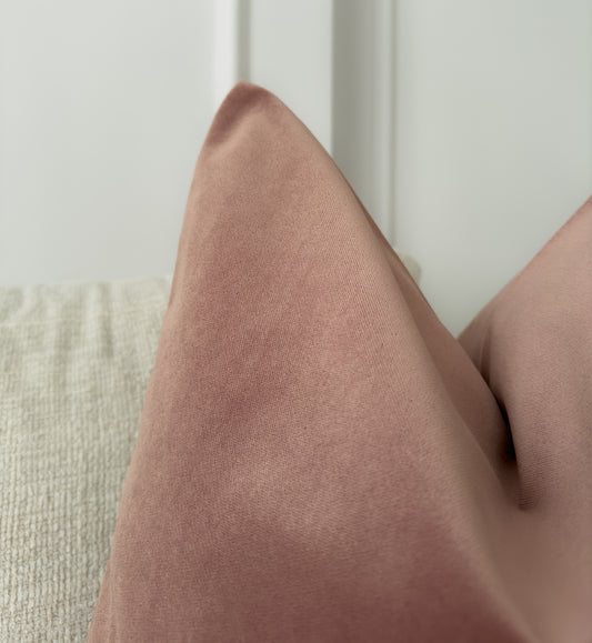 Luxury Velvet Dusty Pink Cushion Cover (All Sizes)