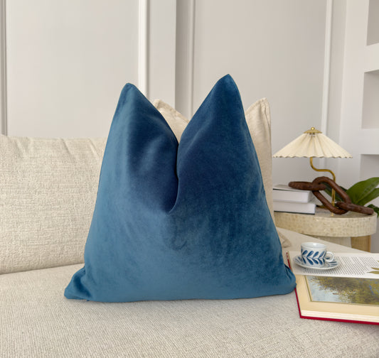 Premium Velvet Cobalt Blue Cushion Cover (All Sizes)