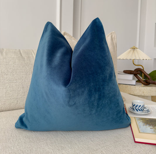 Premium Velvet Cobalt Blue Cushion Cover (All Sizes)