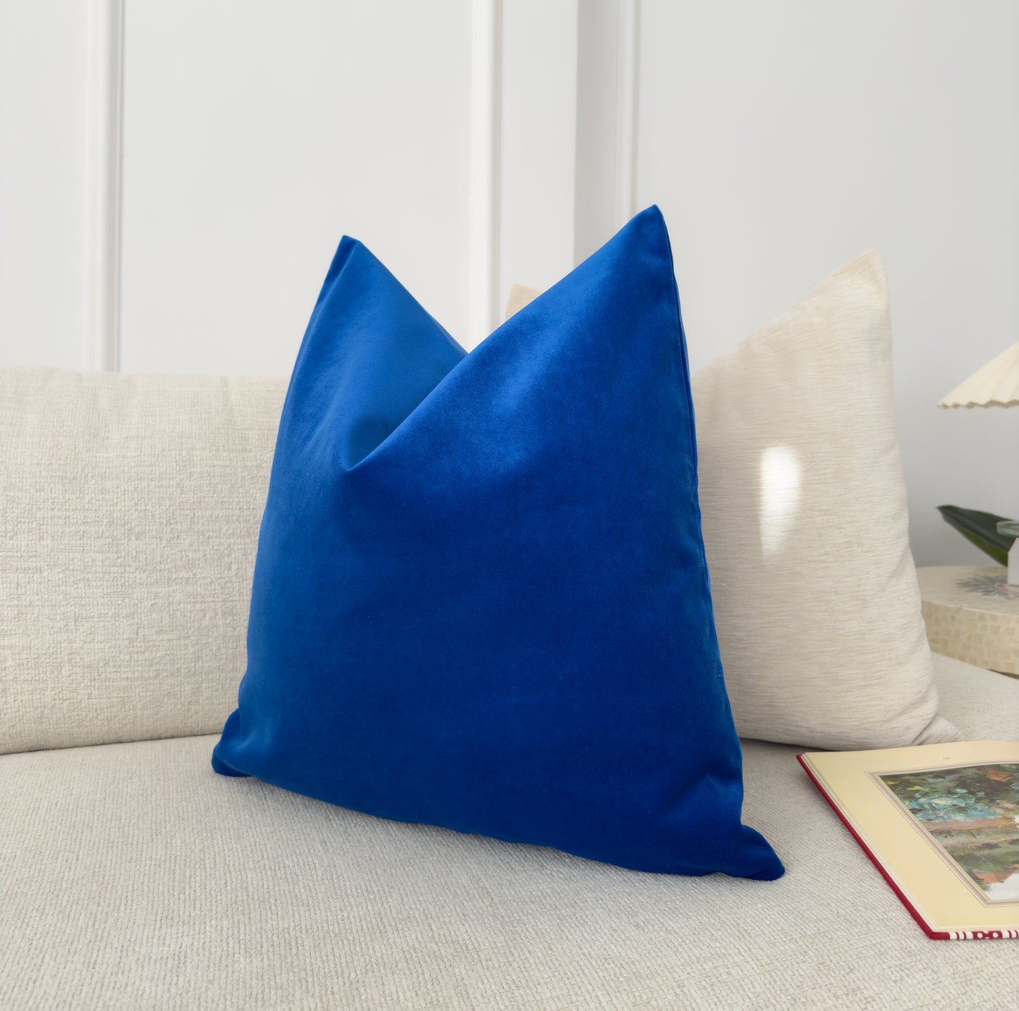 Premium Velvet Royal Blue Cushion Cover (All Sizes)