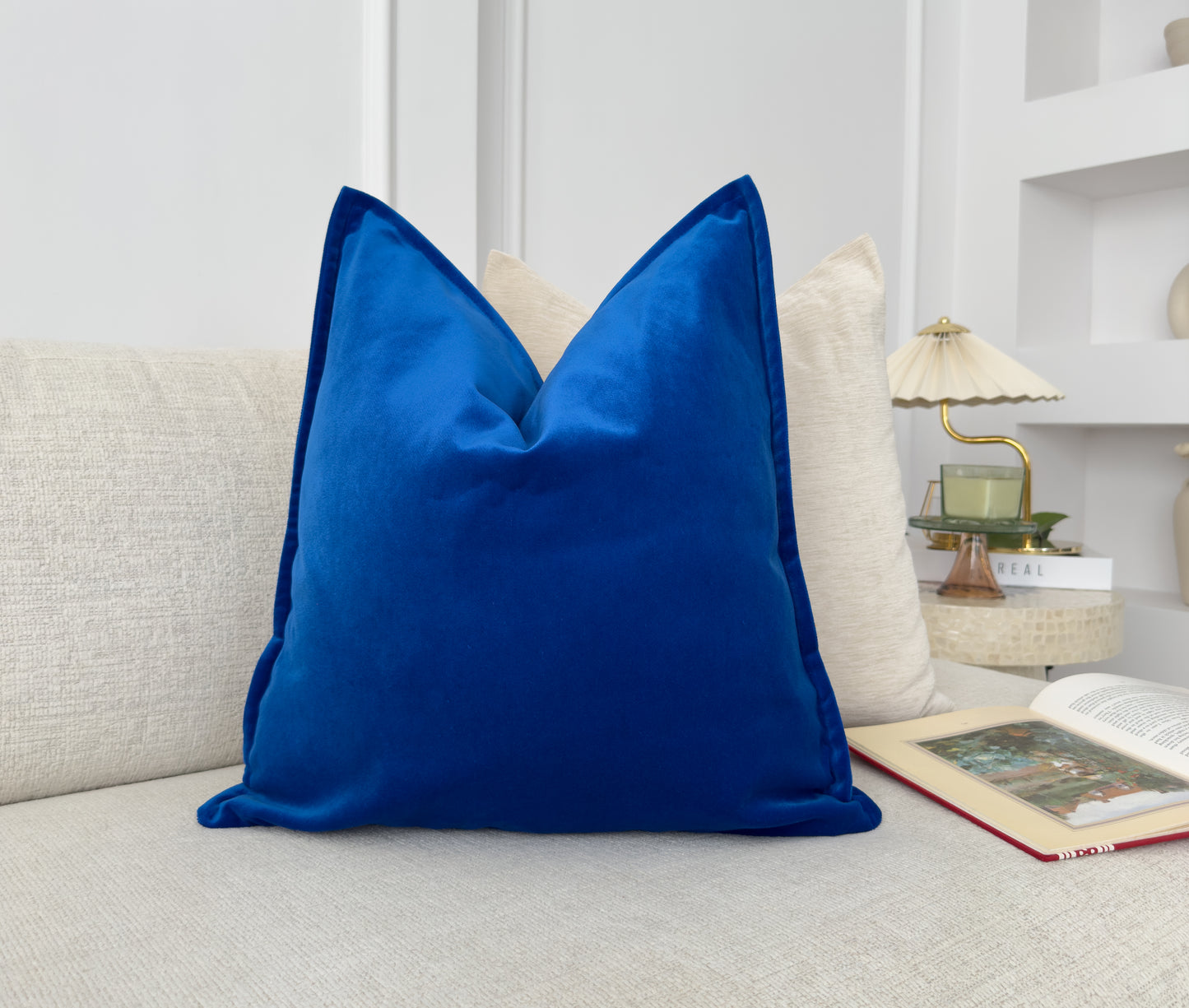 Premium Velvet Royal Blue Cushion Cover (All Sizes)