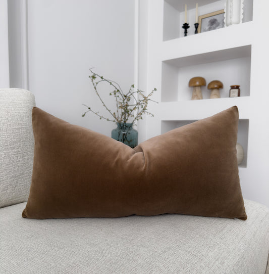 Velvet Taupe Cushion Cover (All Sizes)