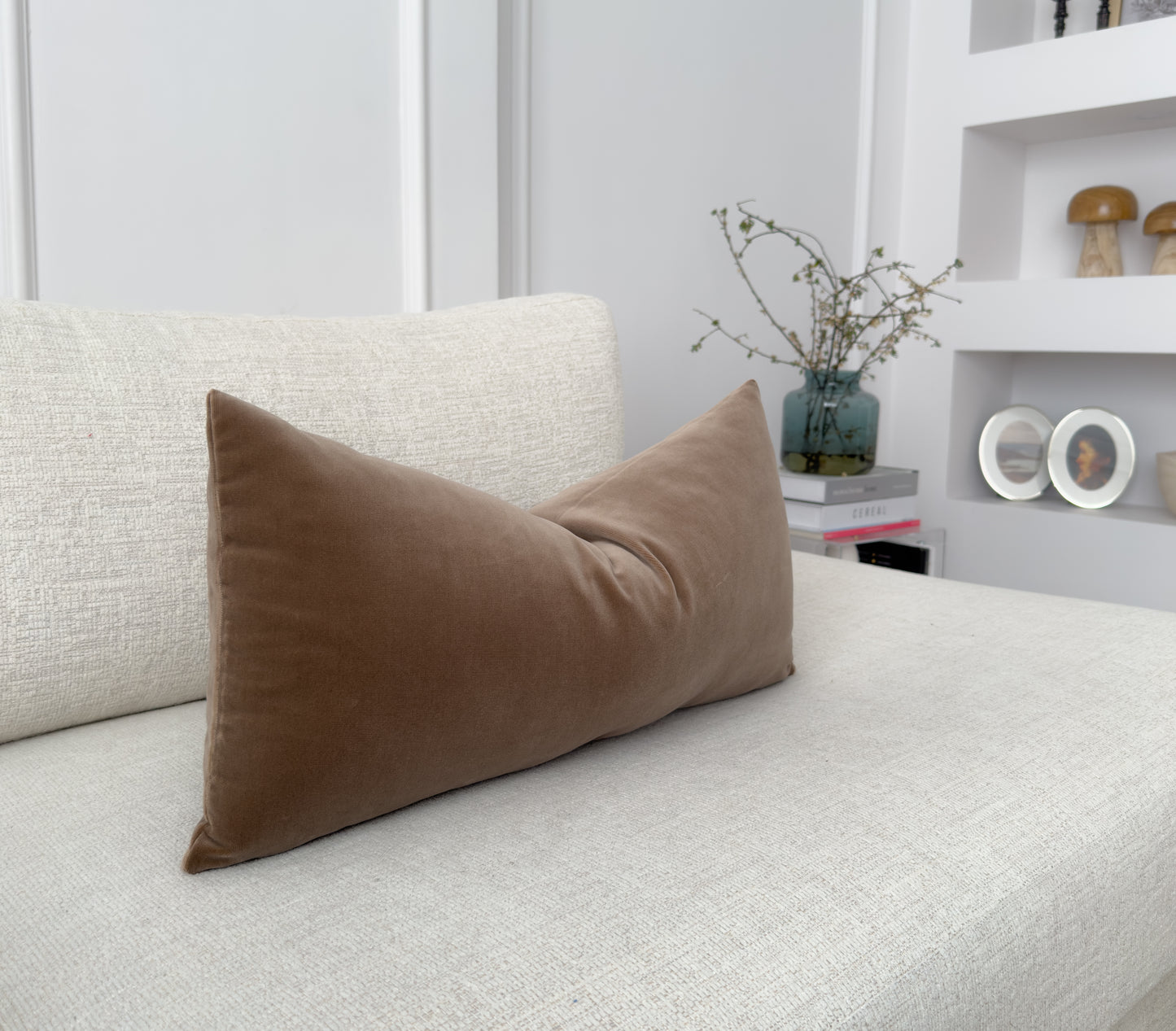 Handmade Velvet Taupe Cushion Cover (All Sizes)