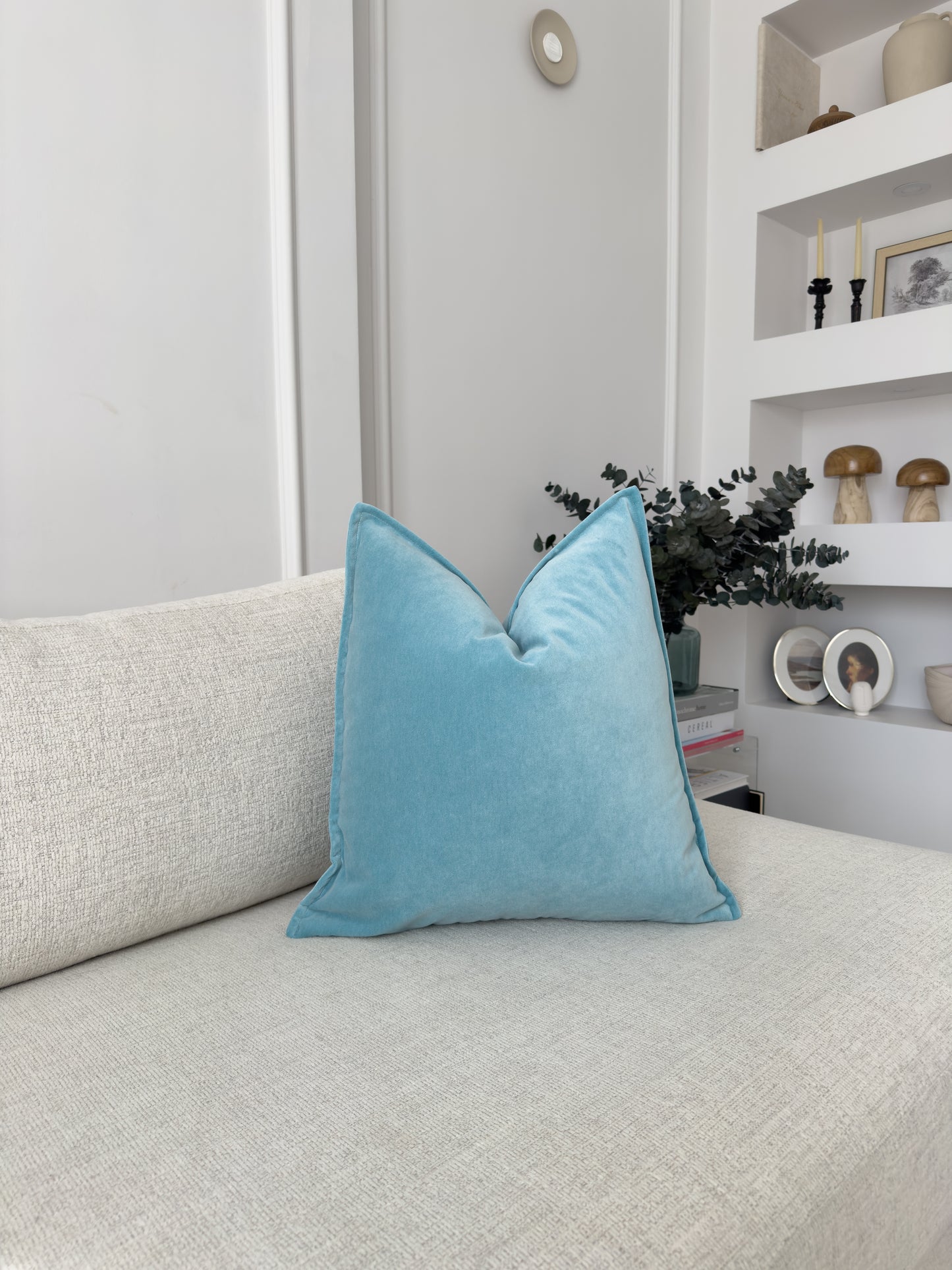 Luxury Velvet Light Blue Cushion Cover Home Decor Mint Blue Lumbar Cushion Covers (All Sizes) (Copy)