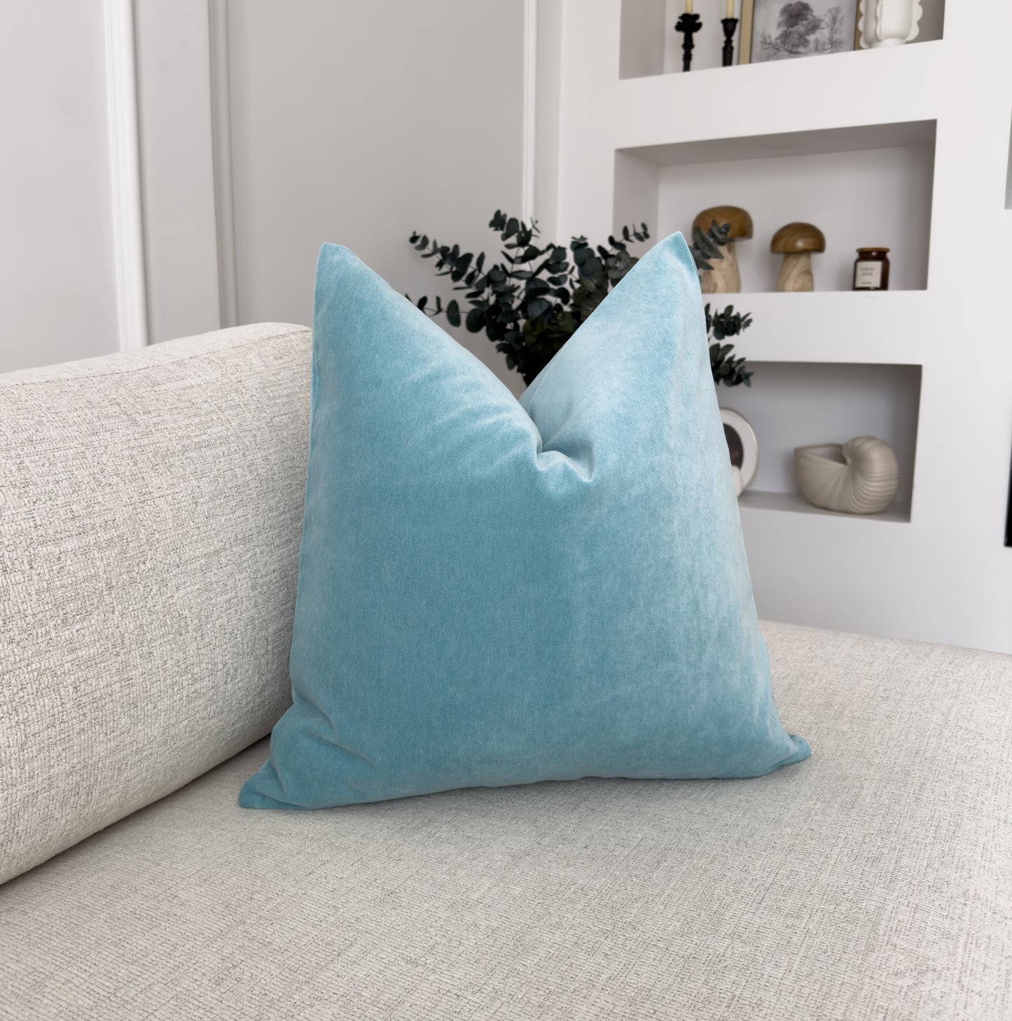 Luxury Velvet Light Blue Cushion Cover Home Decor Mint Blue Lumbar Cushion Covers (All Sizes) (Copy)