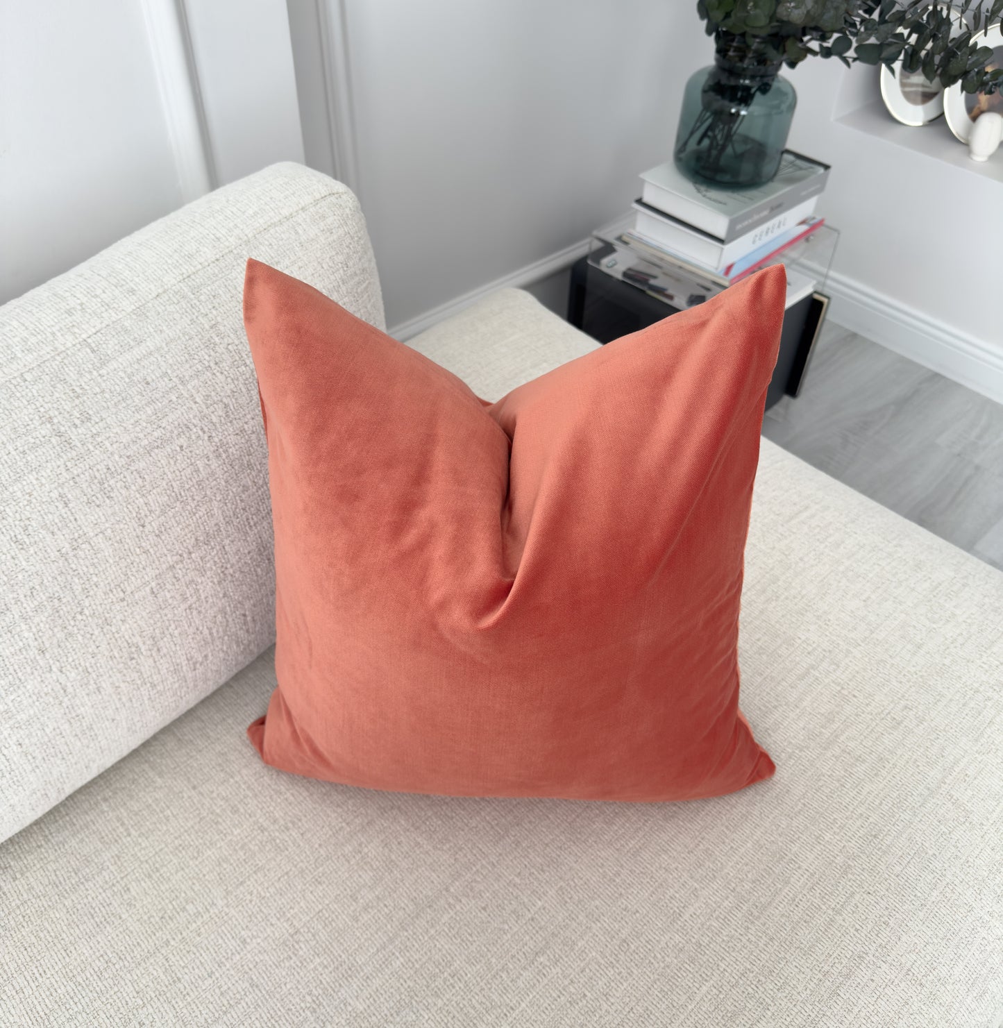 Velvet Powder Pink Cushion Cover Scatter Salmon Pink Cushion Cover (All Sizes) (Copy)