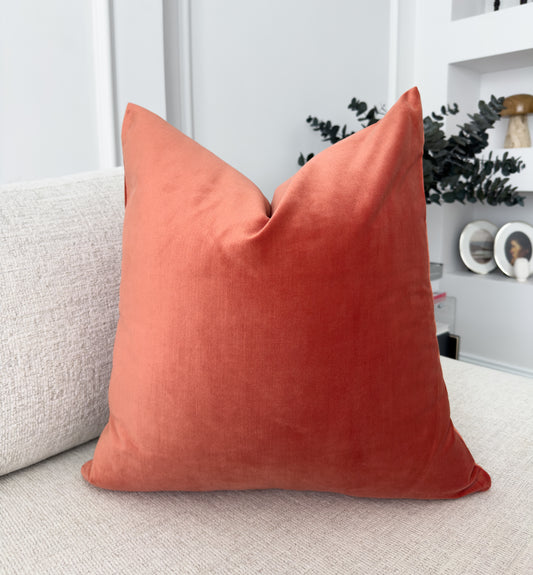 Velvet Powder Pink Cushion Cover Scatter Salmon Pink Cushion Cover (All Sizes) (Copy)