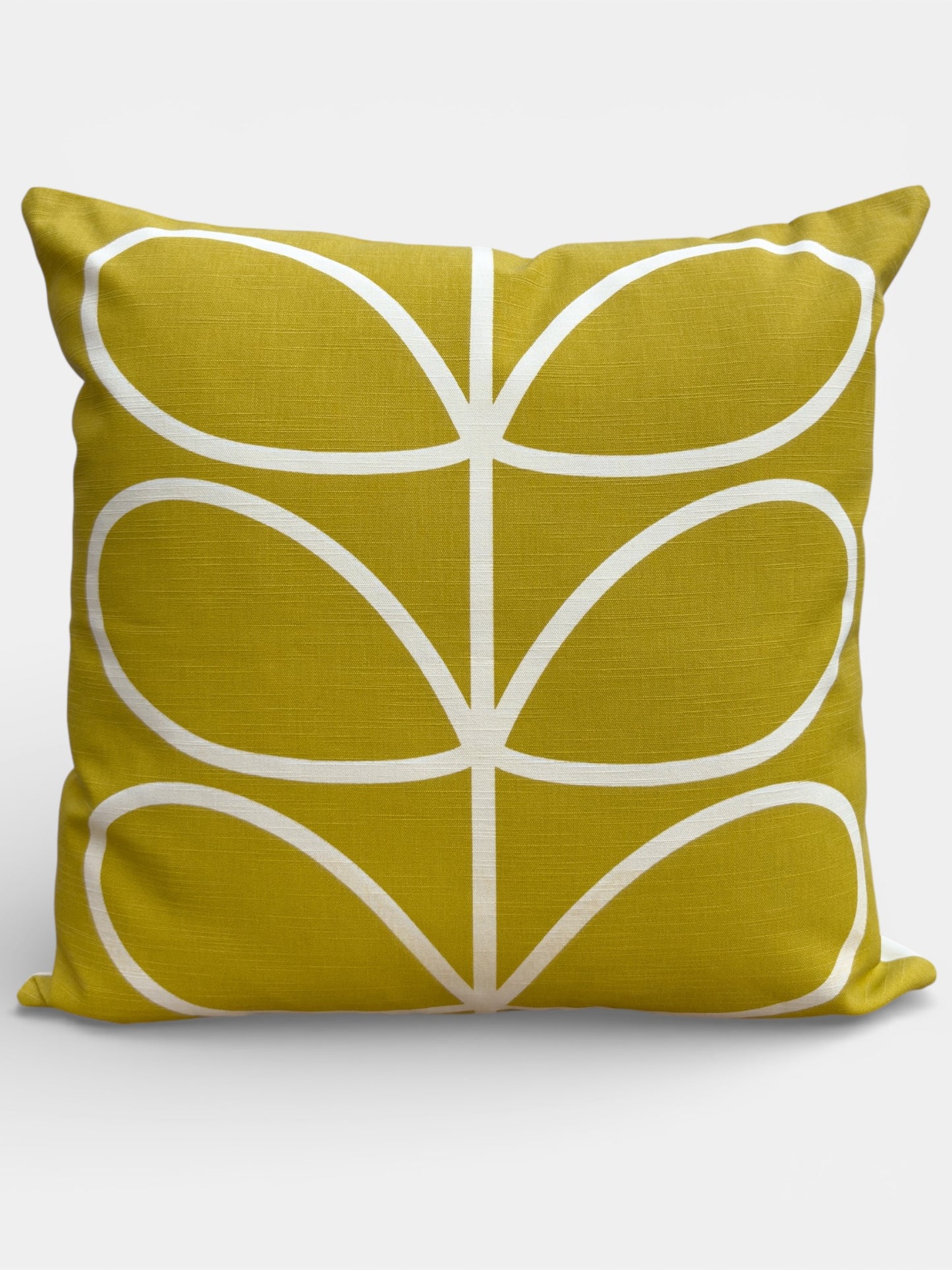 orla kiely gold cushion