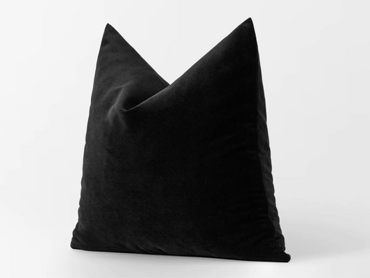 Luxury Black Velvet Cushion Cover Decorative Black Throw Pillow Cover (All Sizes)