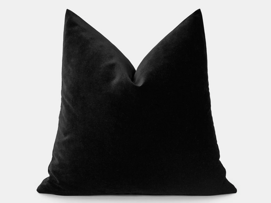 Luxury Black Velvet Cushion Cover Decorative Black Throw Pillow Cover (All Sizes)