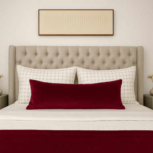 Wine Red Lumbar Cushion