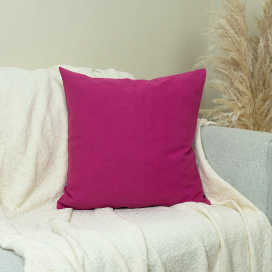 Cotton Linen Textured Fuchsia Pillow Cover Fuchsia Scatter Cushion Cover Pink Decorative Lumbar Linen Pillows (Any Custom Size)