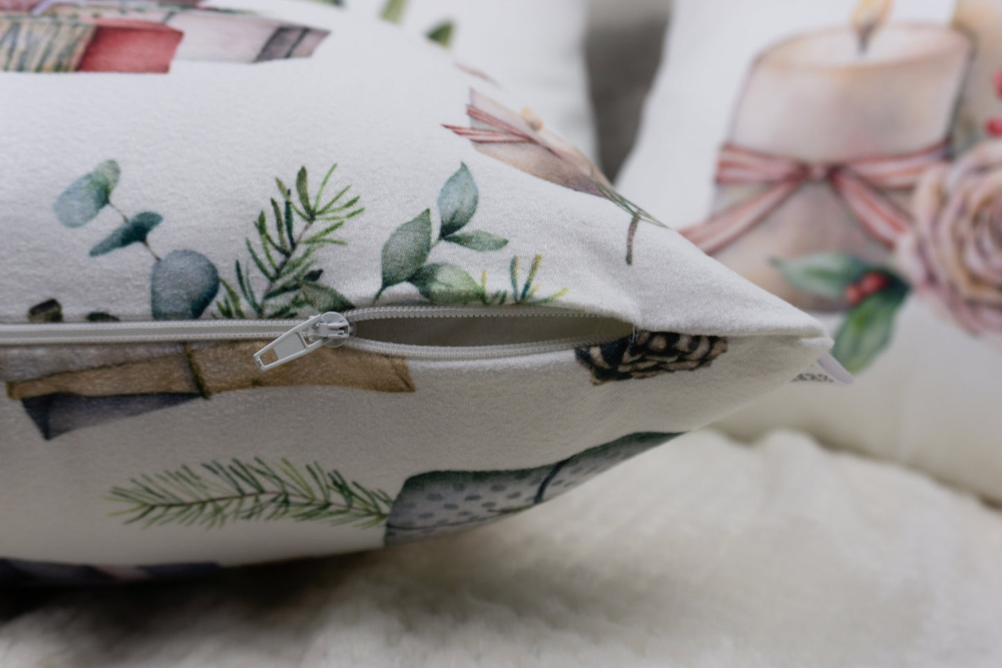 Christmas Decor Cushion Covers Double Sided , Set of 4 18x18inch