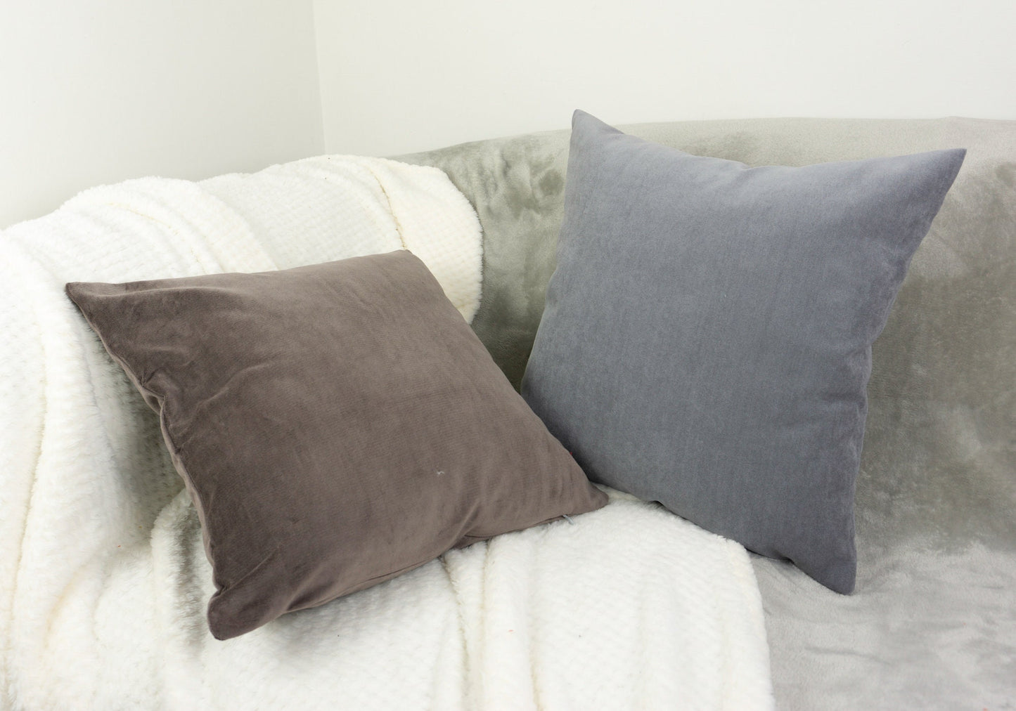 Velvet Dark Grey Cushion Cover (All Sizes)