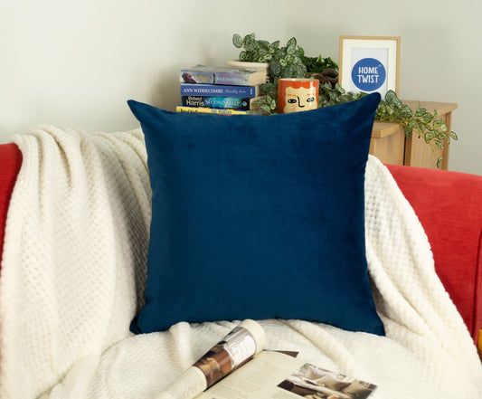 Luxury Velvet Navy Blue Cushion Cover (All Sizes)