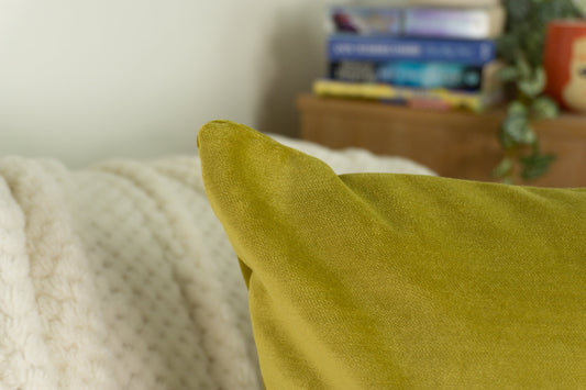 Plush Velvet Oil Green Cushion Cover, Oil Green Pillow Cover, Throw Pillow , Cushion Cover 18x18Inches