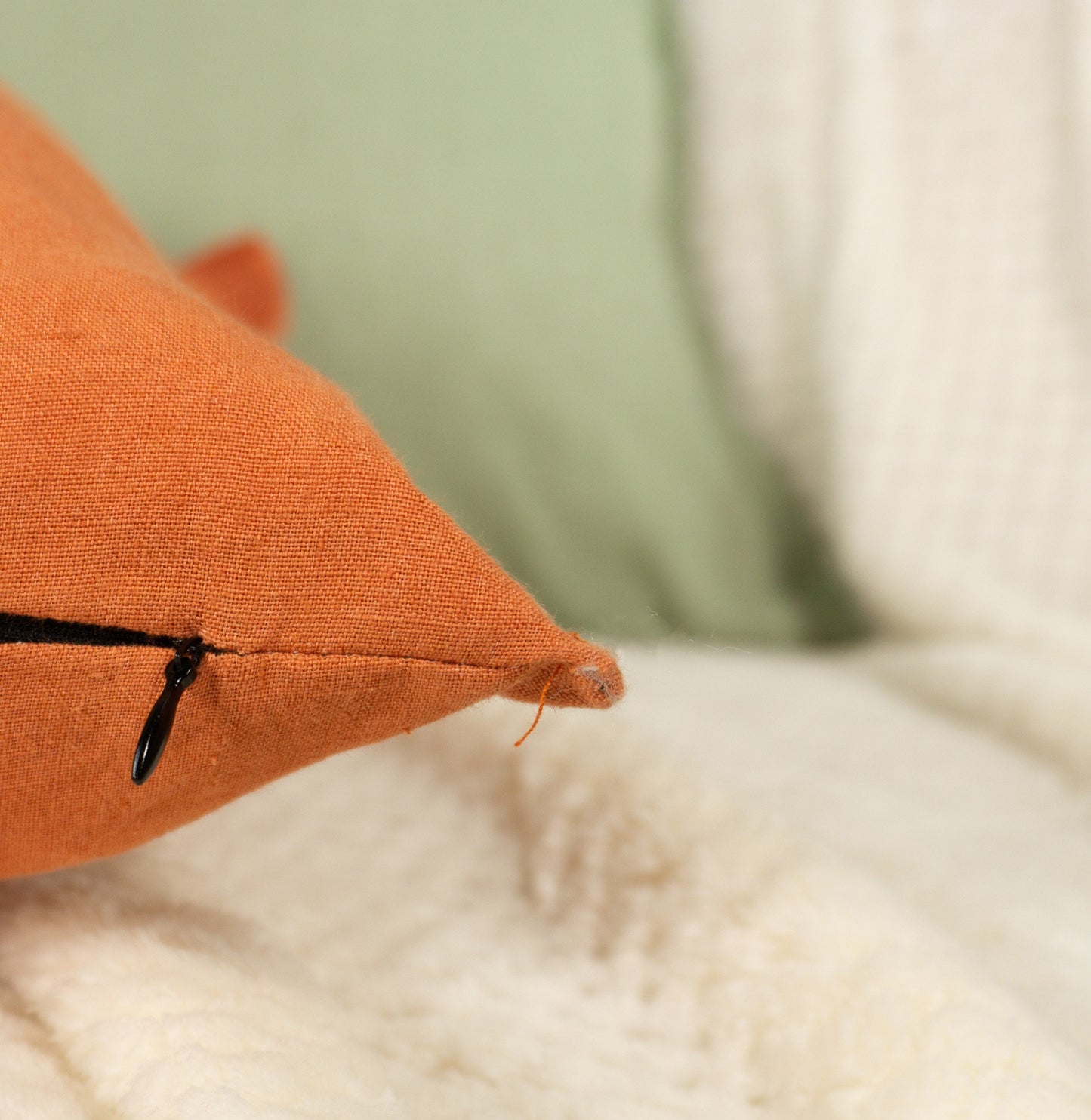 Natural Linen Burnt Orange Cushion Covers I Linen Throw Pillowcase Sofa Cushion Cover Home Decor 45x45cm