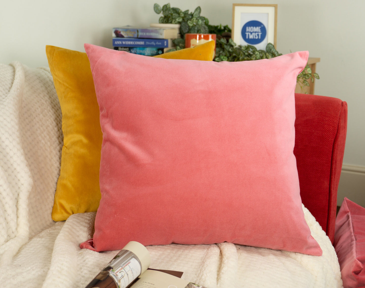 Velvet Pink Cushion Cover, Soft Pink Pillow Cover (All Sizes)