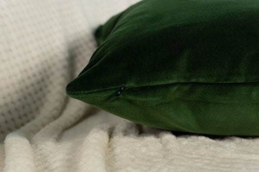 Premium Velvet Dark Green Cushion Cover Decorative Throw Pillow Cover (All Sizes)