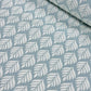 Elise Mineral Leaf Print Cotton Fabric – Linear Stem Pattern