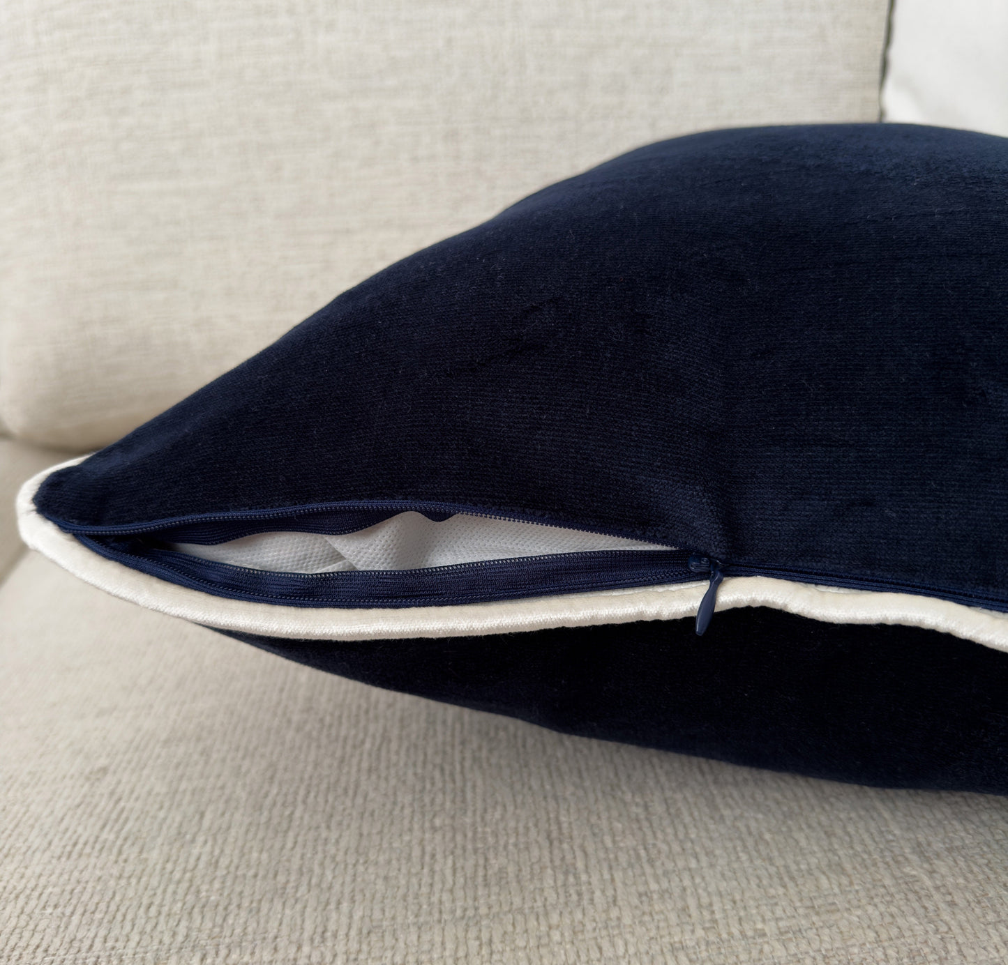 Velvet Piped Pillow Covers with Piping Cushion Covers (Custom Color) All Sizes