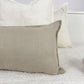 Linen Beige Lumbar Cushion Cover Long Ivory Pillow Cover Lumbar (All Sizes)