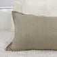 Linen Beige Lumbar Cushion Cover Long Ivory Pillow Cover Lumbar (All Sizes)