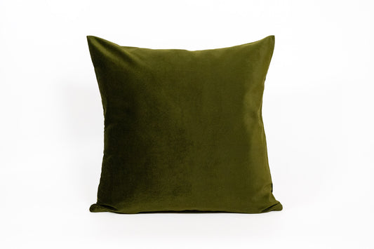 Green pillow on a white background