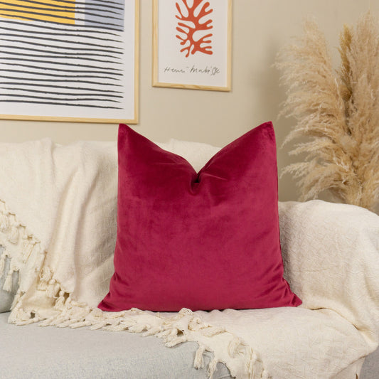 Luxury Velvet Rose Cushion Cover, Rose Throw Pillow Covers (All Sizes)