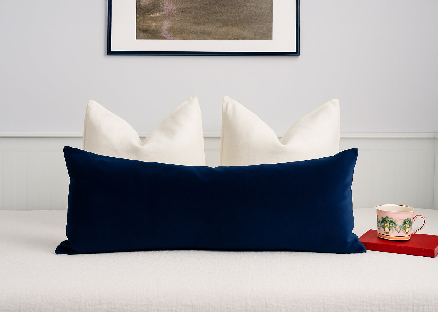 Navy Blue Lumbar Cushion 