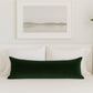 Luxury Velvet Dark Green Extra Long Lumbar Cushion Cover (All Sizes)