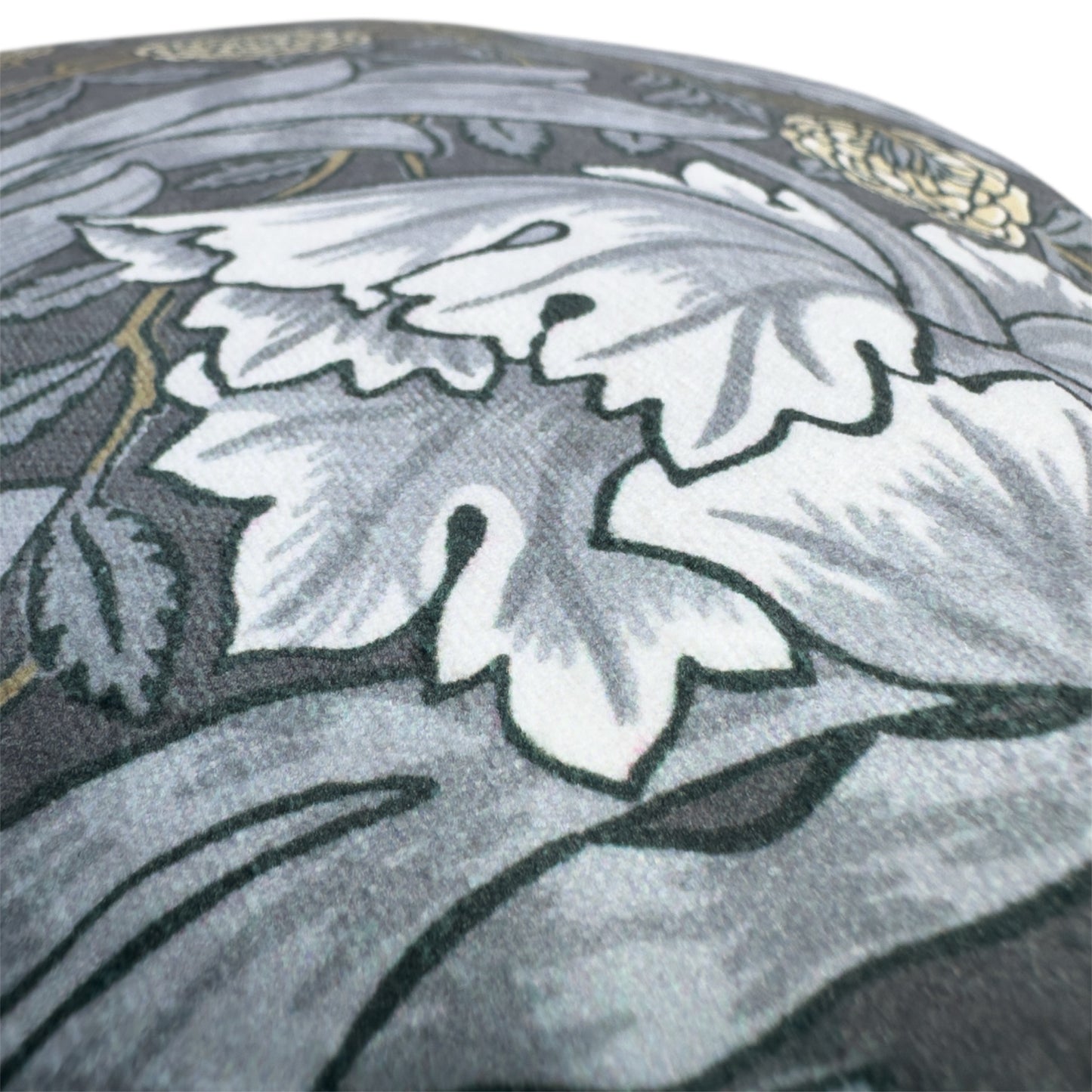 William Morris Pimpernel Cushion Cover Dark Grey Velvet Back (All Sizes)