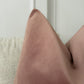 Velvet Dusty Pink Throw Pillow Cover – Soft Pink Cushion Cover for Sofa & Bed, Decorative Lumbar Pillow, Handmade in All Sizes