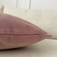 Velvet Dusty Pink Throw Pillow Cover – Soft Pink Cushion Cover for Sofa & Bed, Decorative Lumbar Pillow, Handmade in All Sizes