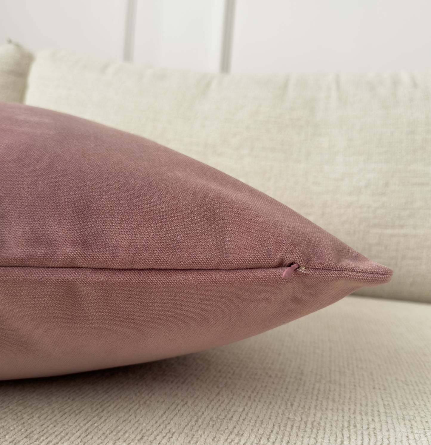 Velvet Dusty Pink Throw Pillow Cover – Soft Pink Cushion Cover for Sofa & Bed, Decorative Lumbar Pillow, Handmade in All Sizes