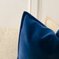 Luxury Navy Blue Cotton Velvet Cushion Cover (All Sizes)
