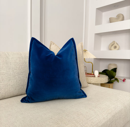 Navy Blue Velvet Cushion