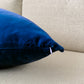 Luxury Navy Blue Cotton Velvet Cushion Cover (All Sizes)