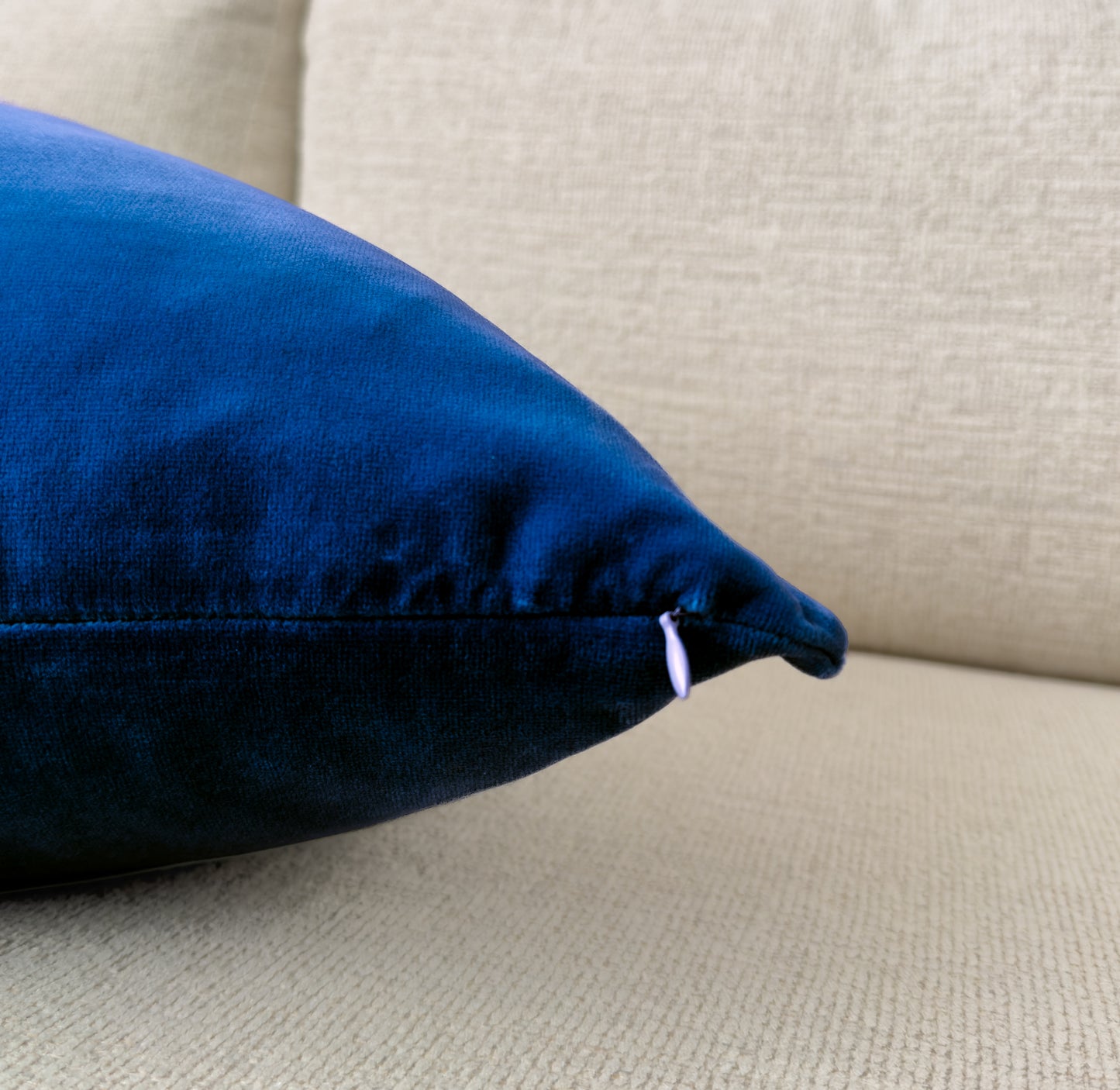 Luxury Navy Blue Cotton Velvet Cushion Cover (All Sizes)