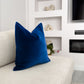 Luxury Navy Blue Cotton Velvet Cushion Cover (All Sizes)