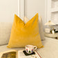 Luxury Velvet Lemon Yellow Cushion Cover, Lemon Yellow Velvet Pillow Cover 18x18Inches, 45x45cm