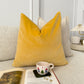 Luxury Velvet Lemon Yellow Cushion Cover, Lemon Yellow Velvet Pillow Cover 18x18Inches, 45x45cm