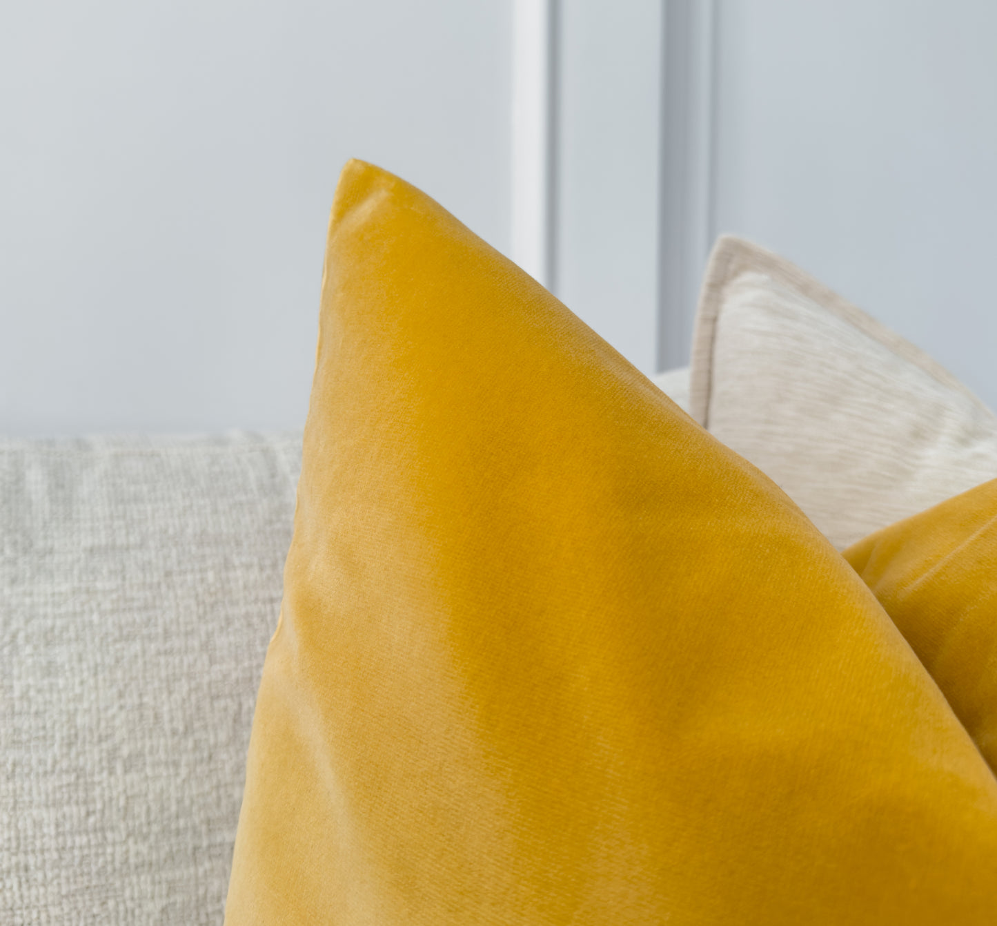 Luxury Velvet Lemon Yellow Cushion Cover, Lemon Yellow Velvet Pillow Cover 18x18Inches, 45x45cm
