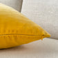 Luxury Velvet Lemon Yellow Cushion Cover, Lemon Yellow Velvet Pillow Cover 18x18Inches, 45x45cm