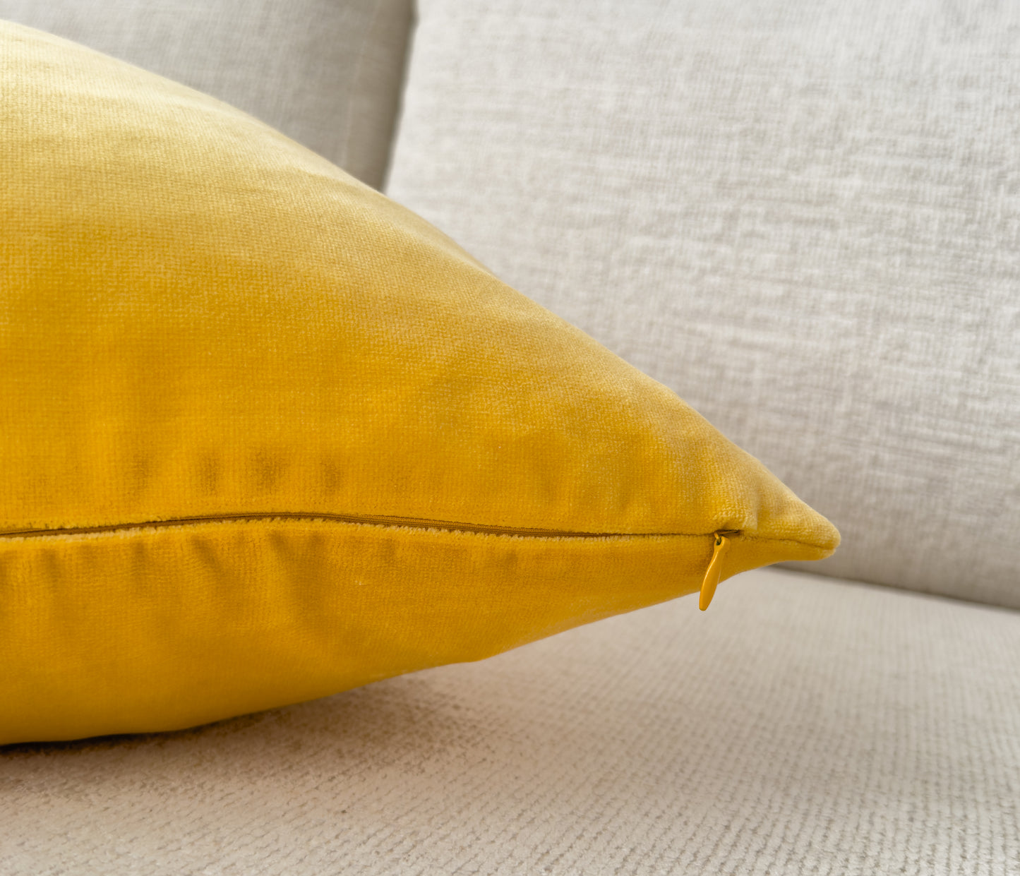 Luxury Velvet Lemon Yellow Cushion Cover, Lemon Yellow Velvet Pillow Cover 18x18Inches, 45x45cm